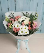 Букет цветов из:  Розы, Лизиантусы и Хризантемы #REPLACE_PRED# Черкизово