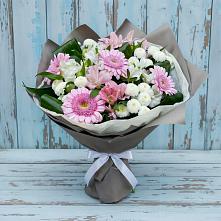 Букет цветов из:  Герберы, Альстромерии и Хризантемы в Черкизово