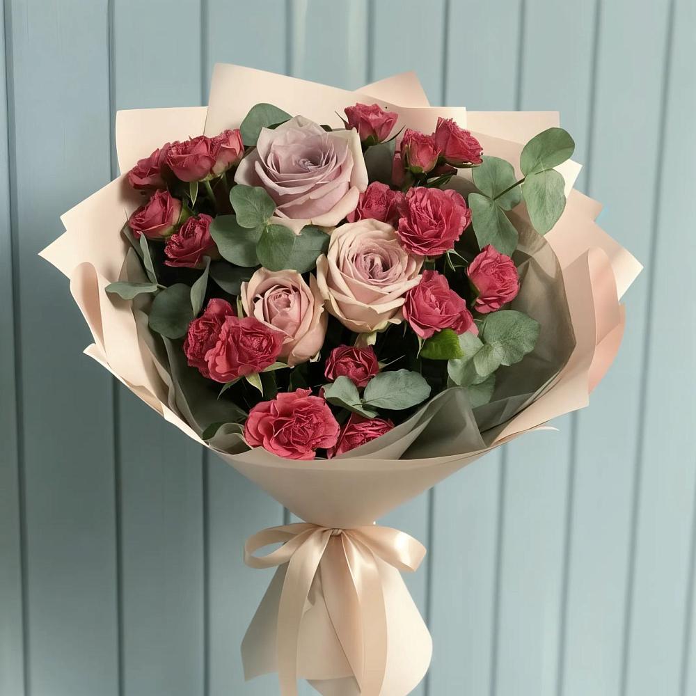 Букет цветов из: Гвоздики и Розы в Черкизово