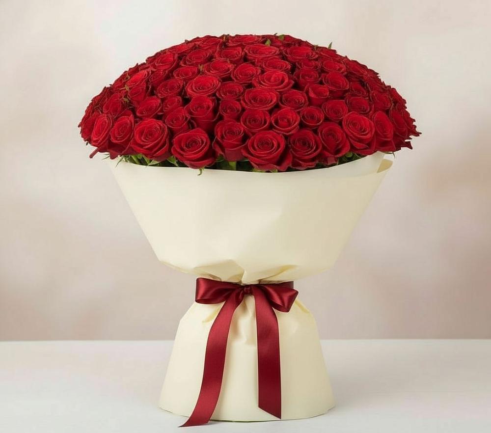Букет 101 Красная роза Милано в Черкизово