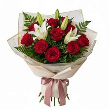 Букет цветов из:  Лилии и Розы в Черкизово