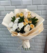 Букет цветов из:  Розы и Хризантемы #REPLACE_PRED# Черкизово