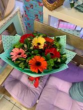 Букет цветов из:  Герберы, Хризантемы и Альстромерии #REPLACE_PRED# Черкизово