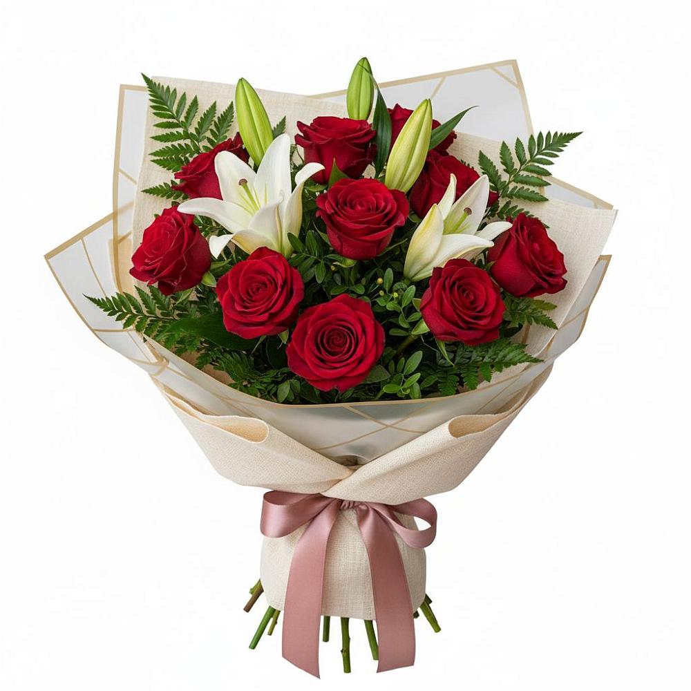 Букет цветов из: Лилии и Розы в Черкизово