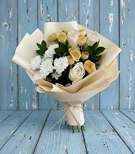 Букет цветов из:  Розы и Хризантемы в Черкизово