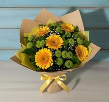 Букет цветов из:  Герберы и Хризантемы #REPLACE_PRED# Черкизово