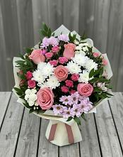 Букет цветов из:  Альстромерии, Гвоздики, Розы и Хризантемы #REPLACE_PRED# Черкизово