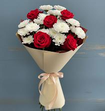 Букет цветов из:  Розы и Хризантемы #REPLACE_PRED# Черкизово