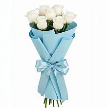 Букет 7 белых роз Проуд в Черкизово