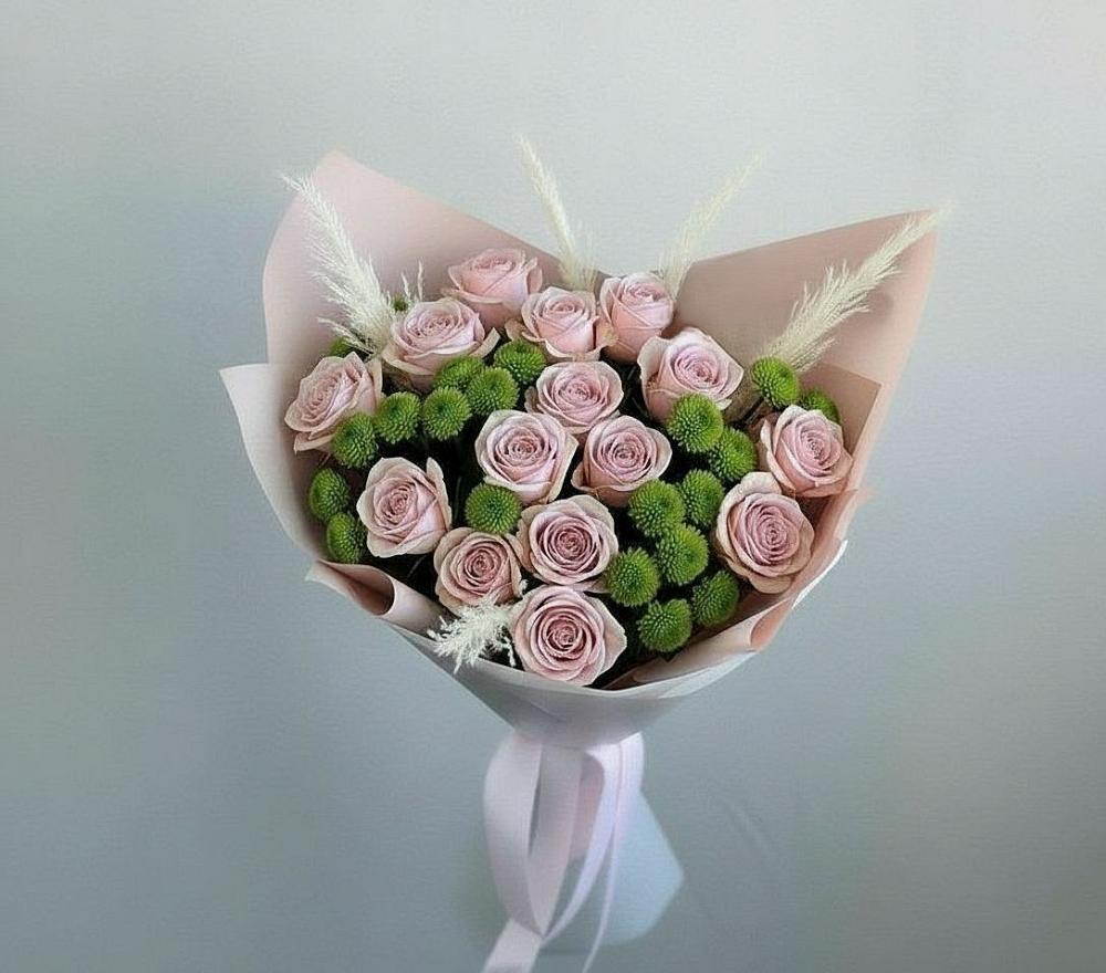 Букет цветов из: Розы и Хризантемы в Черкизово