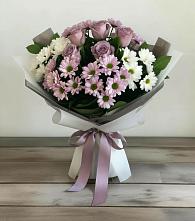 Букет цветов из:  Хризантемы и Розы в Черкизово